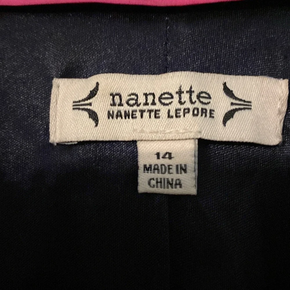 Nanette Lepore Girls’ Night Out Sapphire Blue Velvet Sequin Blazer Jacket - Picture 13 of 16